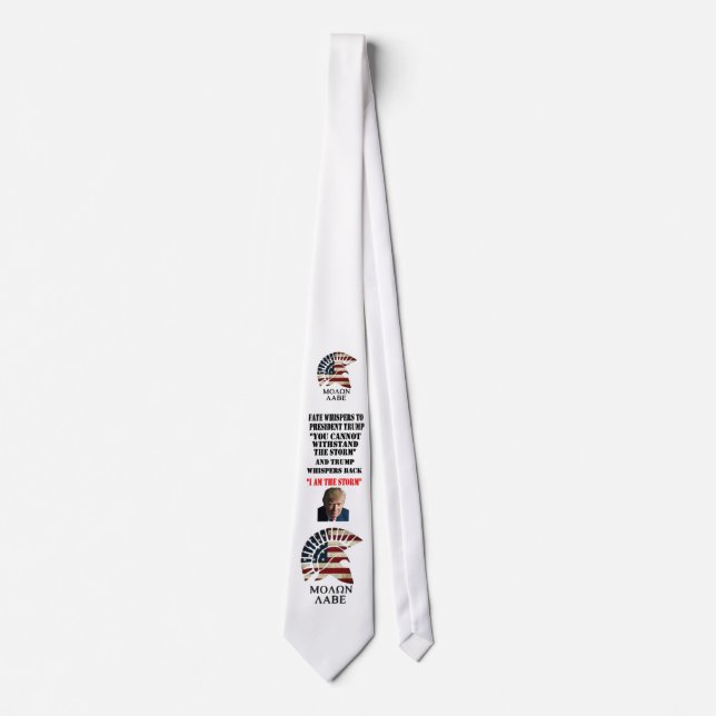 MOLON LABE FATE WHISPERS TO PRESIDENT TRUMP TIE (Front)