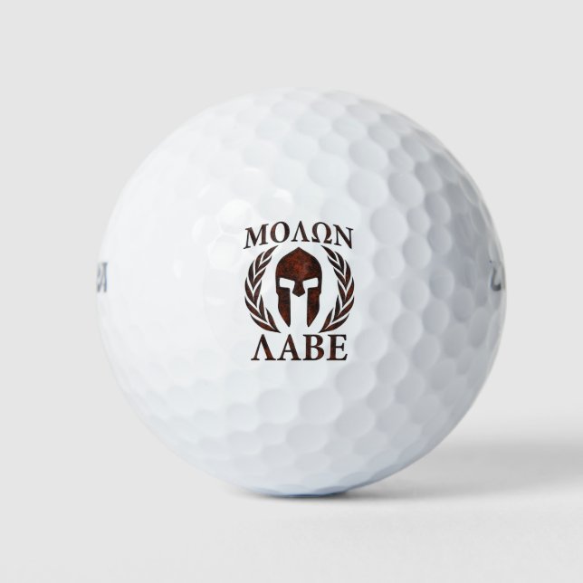 Molon Labe Iron Warrior Laurels Golf Balls (Front)