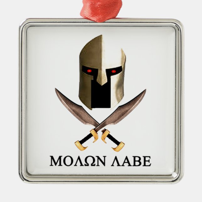 MOLON LABE METAL TREE DECORATION (Front)