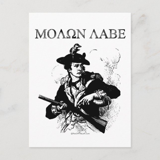 Molon Labe Minuteman Postcard (Front)