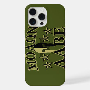 Molon Labe Spartan 5 stars Olive Green iPhone 15 Pro Max Case