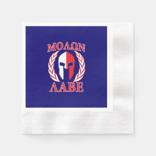 Molon Labe Spartan Armor Laurels Tri Color Napkin