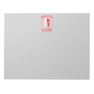 Molon Labe Spartan Armour Laurels Navy Blue Notepad