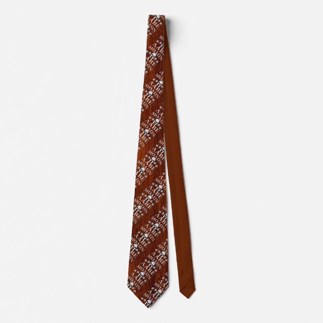 Molon Labe Spartan Helmet 5 stars Mahogany Style Tie (Front)