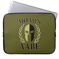 Molon Labe Spartan Helmet Laurels Olive Green