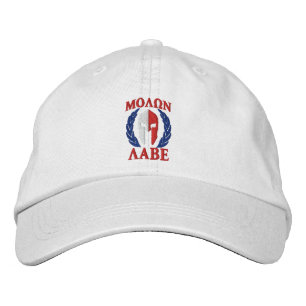 Molon Labe Spartan Helmet Laurels Tri Colours Embroidered Hat