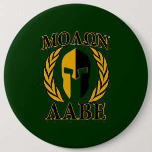 Molon Labe Spartan Laurels Forest Green Decor 6 Cm Round Badge
