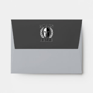 Molon Labe Spartan Mask Armour Laurels Monochrome Envelopes
