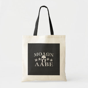 Molon Labe Spartan Warrior 5 stars Carbon Tote Bag