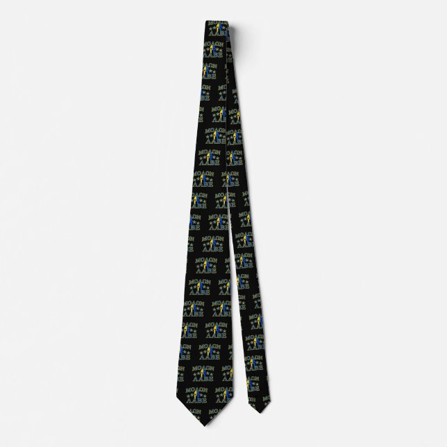 Molon Labe Spartan Warrior 5 stars Yellow Blue Tie (Front)