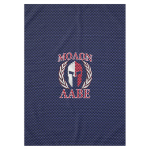 Molon Labe Spartan Warrior Carbon Fiber Chrome Tablecloth