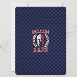 Molon Labe Spartan Warrior Carbon Fibre Print