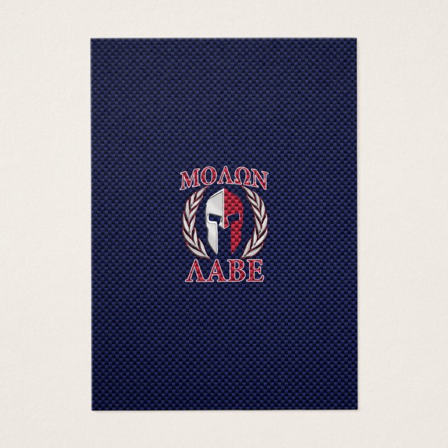 Molon Labe Spartan Warrior Carbon Fibre Print (Front)
