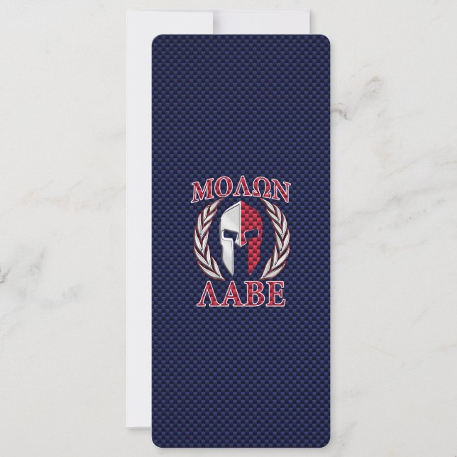 Molon Labe Spartan Warrior Carbon Fibre Style (Front)