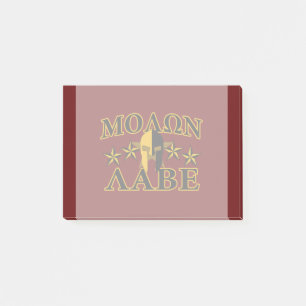 Molon Labe Spartan Warrior Golden Burgundy Post-it Notes