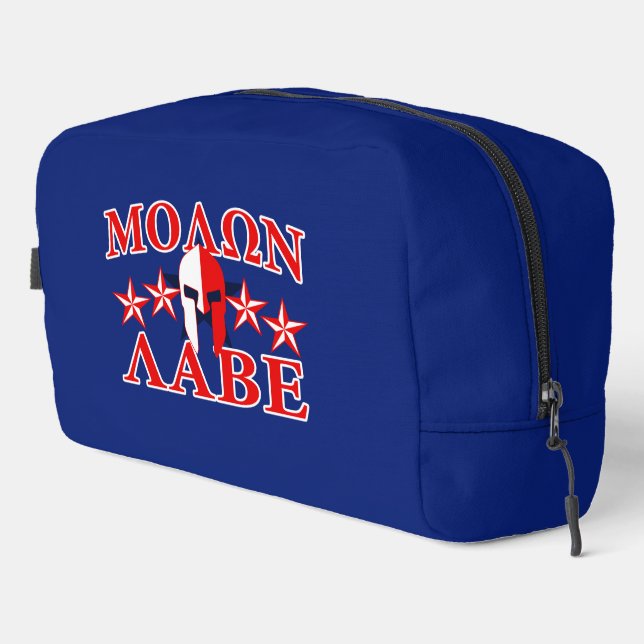 Molon Labe Spartan Warrior Helmet 5 stars Dopp Kit (Right Corner)
