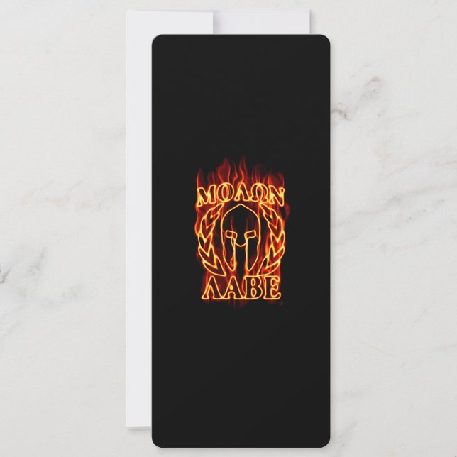 Molon Labe Spartan Warrior in Flames (Front)