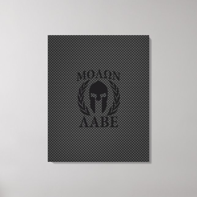 Molon Labe Spartan Warrior Laurels Carbon Decor (Front)