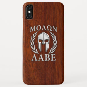 Molon Labe Spartan Warrior Laurels Chrome Style iPhone XS Max Case