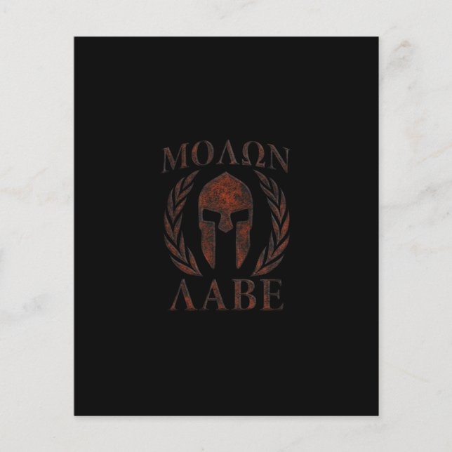 Molon Labe Spartan Warrior Laurels Flyer (Front)