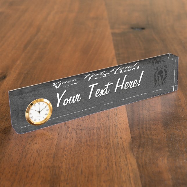 Molon Labe Spartan Warrior Laurels Nameplate (Side)