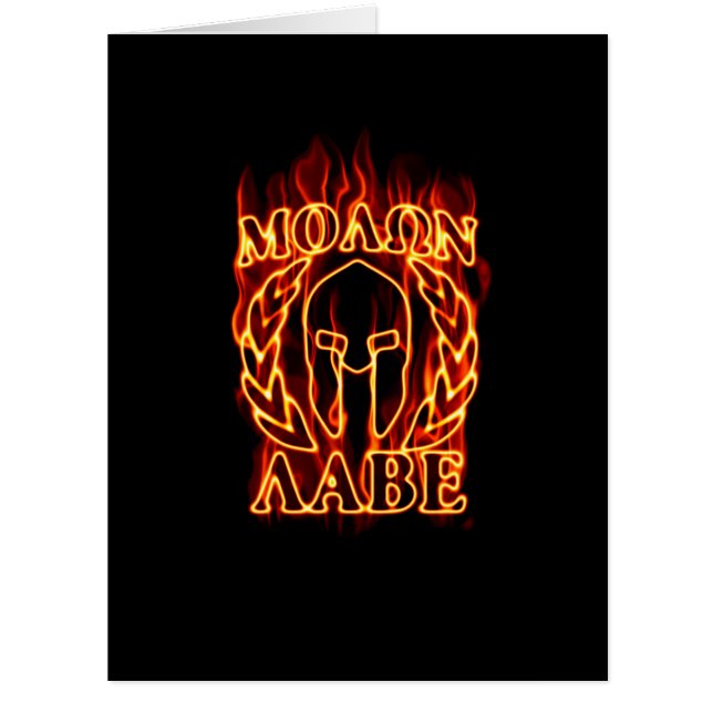 Molon Labe Spartan Warrior Laurels on Fire (Front)