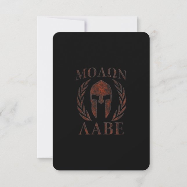 Molon Labe Spartan Warrior Mask Laurels Iron (Front)