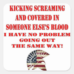 MOLON LABE SQUARE STICKER