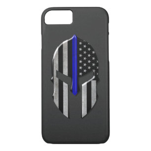 Molon Labe Thin Blue Line Helmet Case-Mate iPhone Case