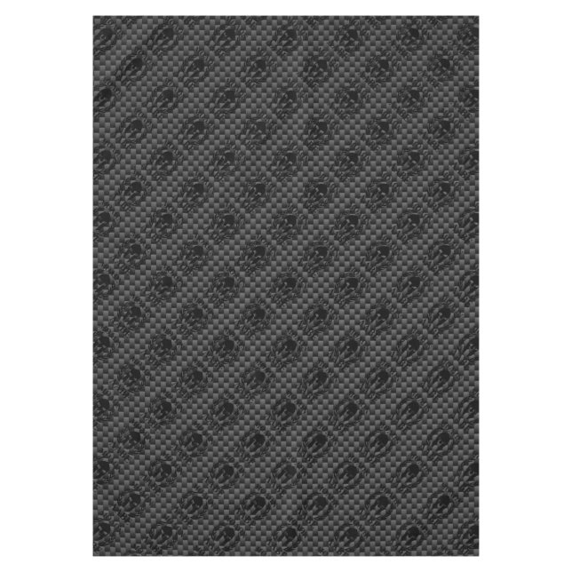 Molon Labe Warrior Laurels on Black Carbon Tablecloth (Front)