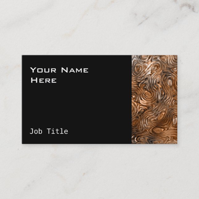 Molten "Copper" print business card side black (Front)