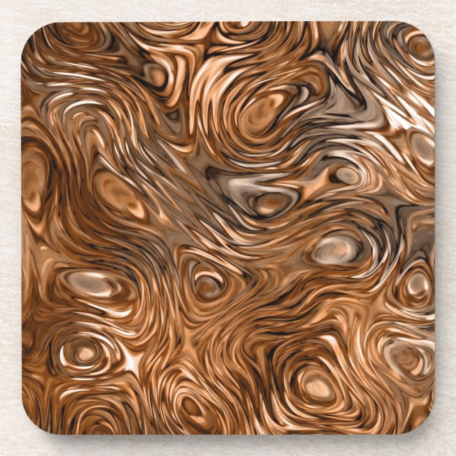 Molten "Copper" print coaster set (Front)