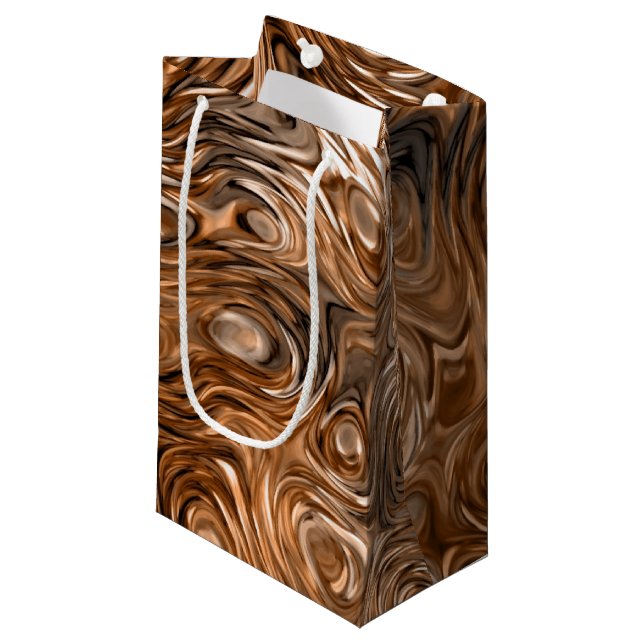 Molten "Copper" print gift bag small (Front Angled)