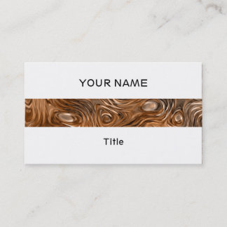 Molten "Copper" print stripe white back Business Card