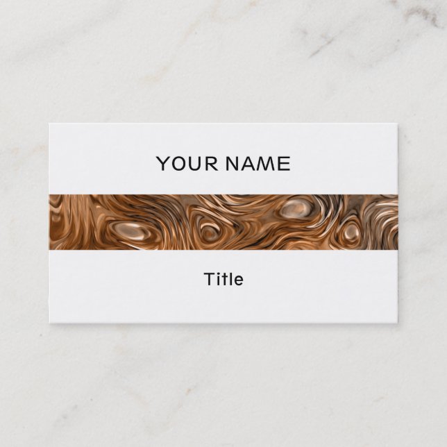 Molten "Copper" print stripe white back Business Card (Front)