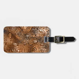 Molten "Copper" print Text luggage tag