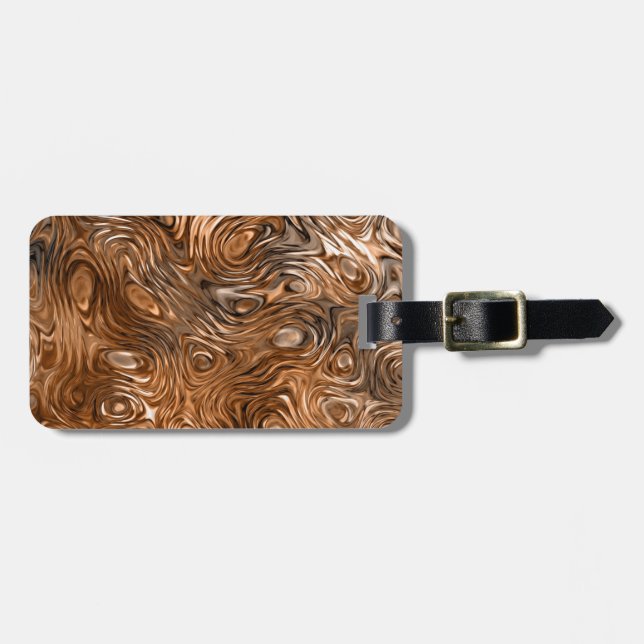 Molten "Copper" print Text luggage tag (Front Horizontal)