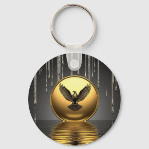 🦅 Molten Gold Eagle Power Pendant Charm 🦅 Key Ring