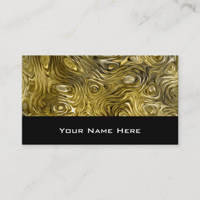 Molten "Gold" print business card black (Front)