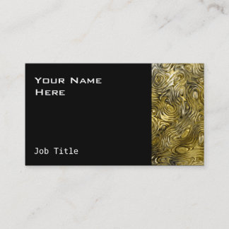Molten "Gold" print business card side black