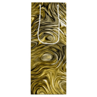 Molten "Gold" print gift bag wine