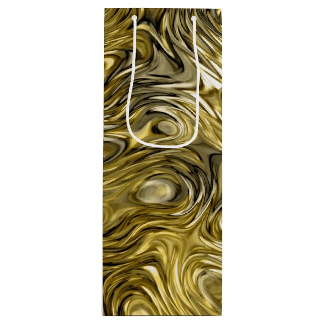 Molten "Gold" print gift bag wine (Front)