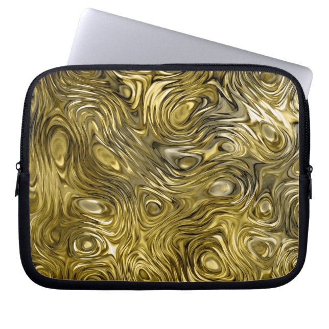 Molten "Gold" print Laptop sleeve 10" (Front)