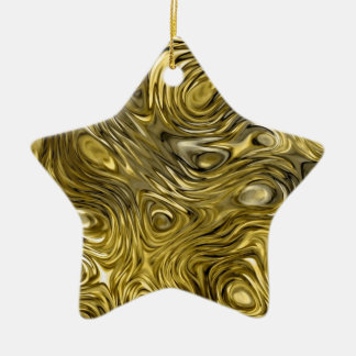 Molten "Gold" print ornament star