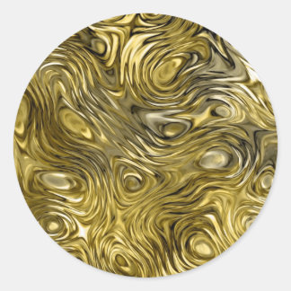 Molten "Gold" print sticker round