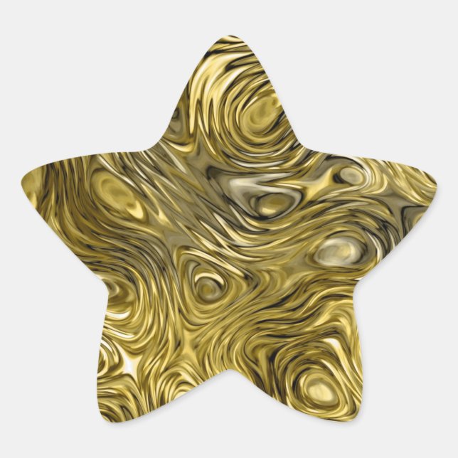 Molten Gold" print sticker star (Front)