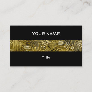 Molten "Gold" print stripe black back Business Card
