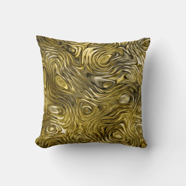 Molten "Gold" print throw pillow square (Front)