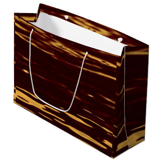 Molten Gold Ripple Effect Large Gift Bag