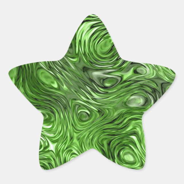 Molten Green print sticker star (Front)